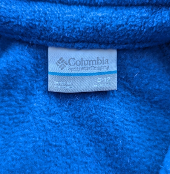 6-12M Blue Columbia Fleece Jacket - Picture 2 of 3